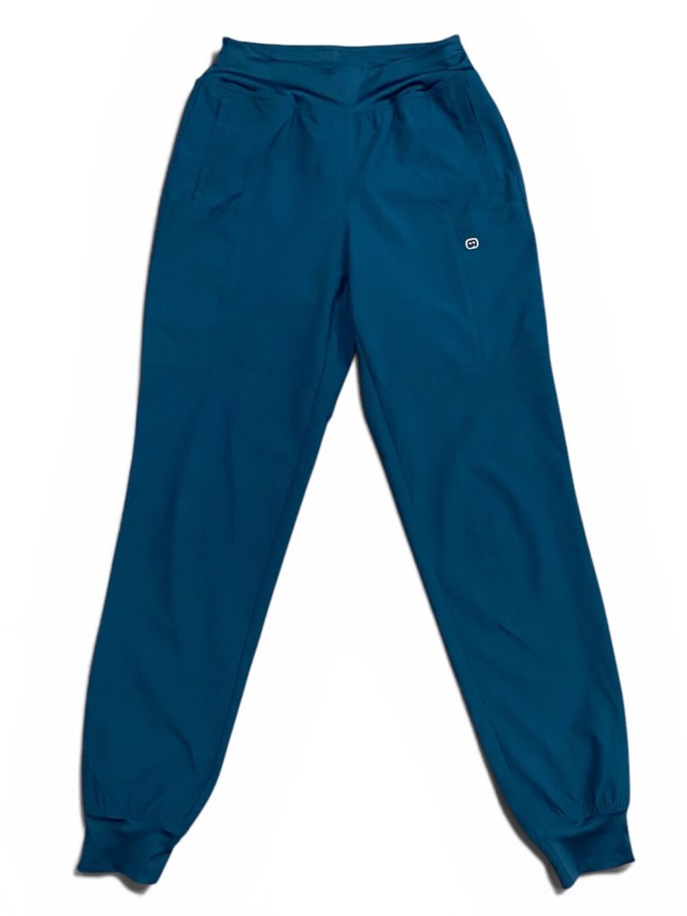 Like New WonderWink W123 Comfort Waist Cargo Jogger Scrub Pant ST Caribbean Blue